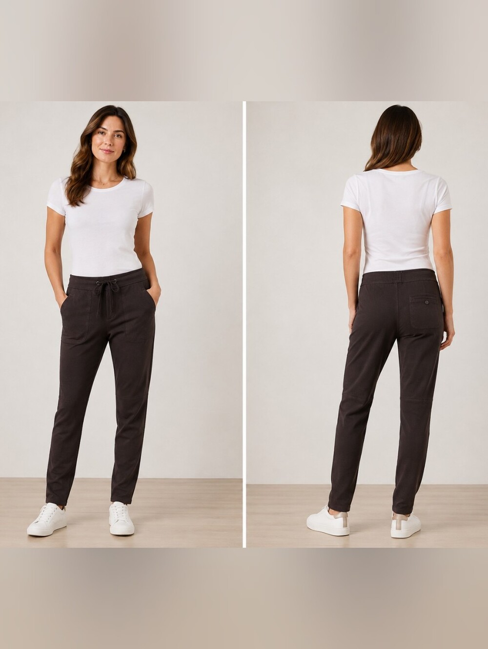 James Perse Size 2/M Soft Drape Utility Drawstring Pants Cotton Modal Stretch